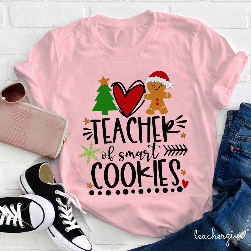 Teacher Of Smart Cookies Gingerbread Man Teacher T-Shirt