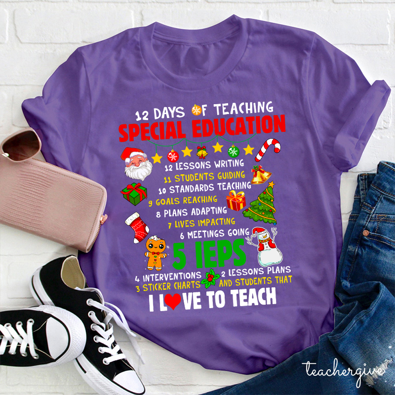 12 Days Of Teaching Special Education Teacher T-Shirt