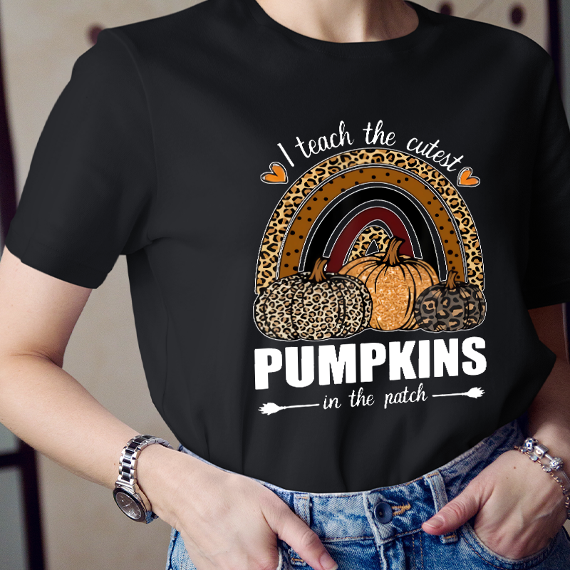 Leopard Pumpkins In The Patch T-Shirt