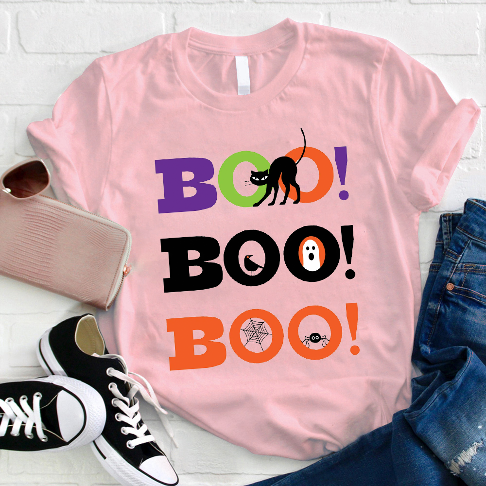 BOO BOO BOO Happy Halloween T-Shirt