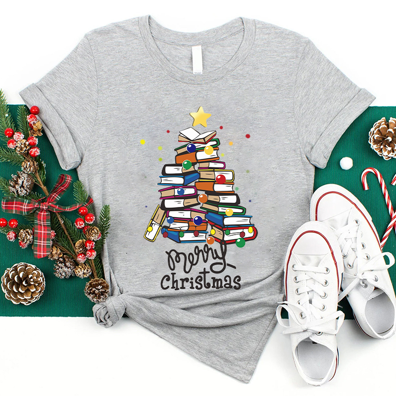 Merry Christmas Books T-Shirt