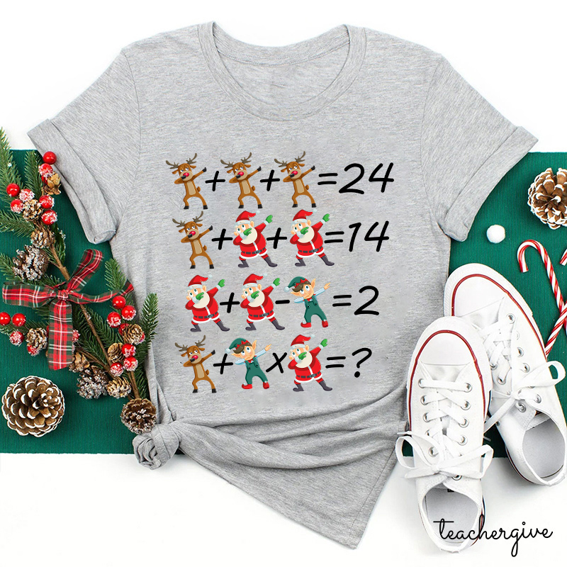 Christmas Vibes Mathematics Teacher T-Shirt
