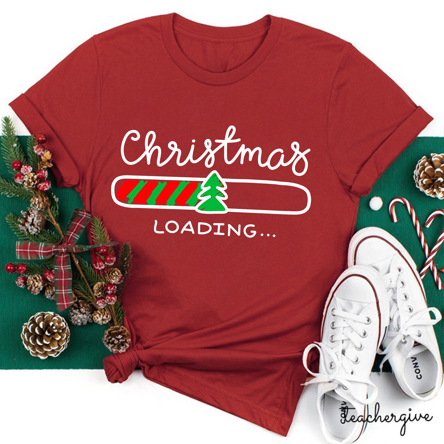 Christmas Loading Teacher T-Shirt