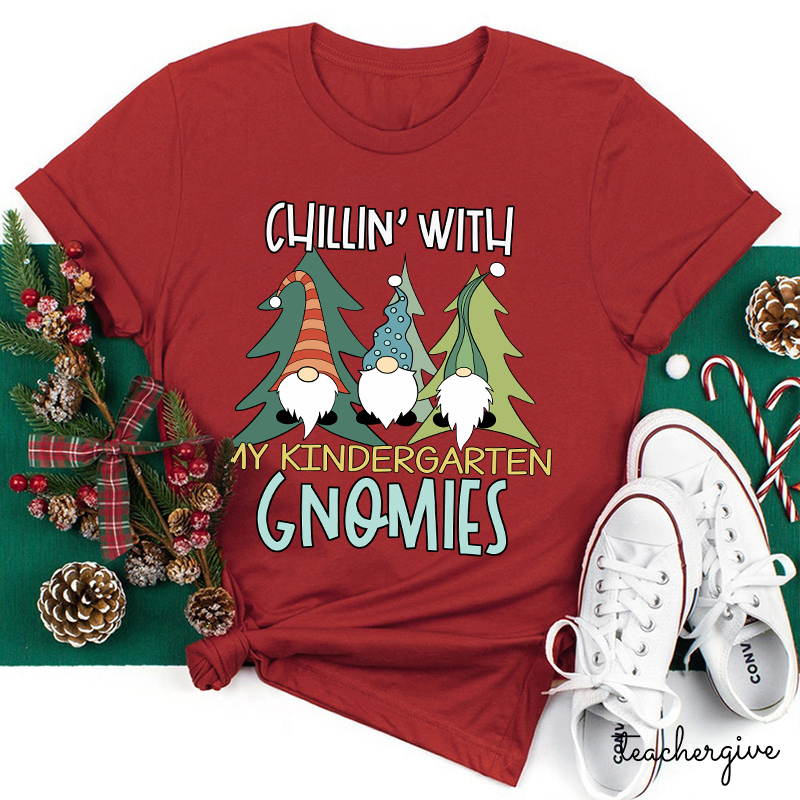 Personalized Chilling With My Beloved Gnomies Teacher T-Shirt