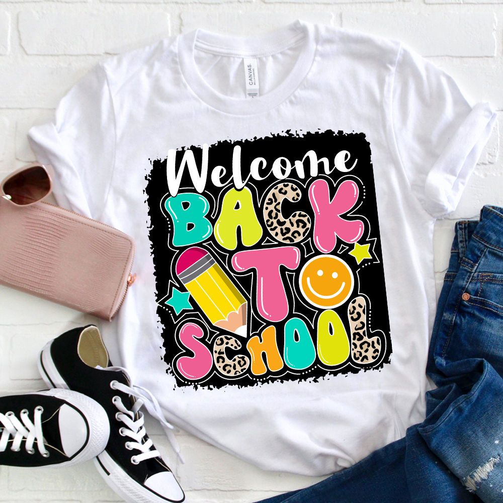 Square Welcome Back To School Smile T-Shirt