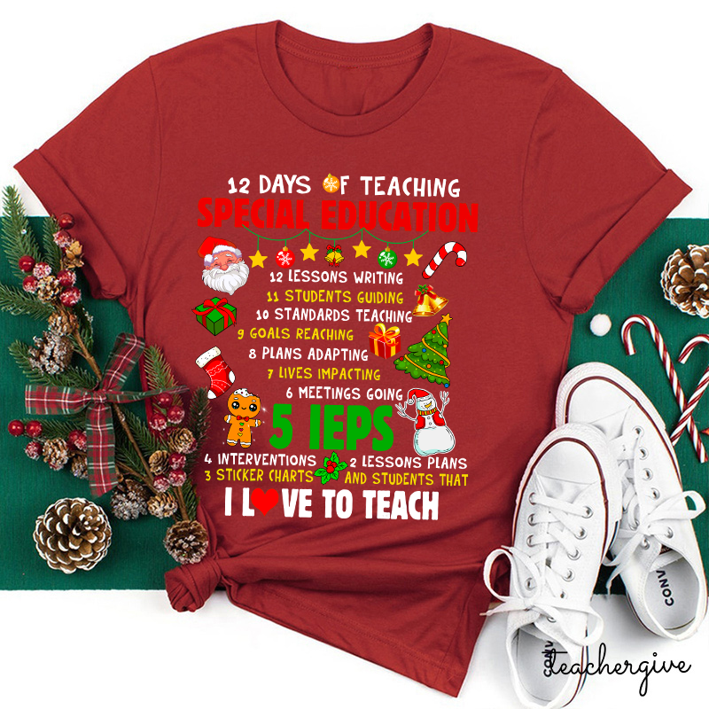12 Days Of Teaching Special Education Teacher T-Shirt