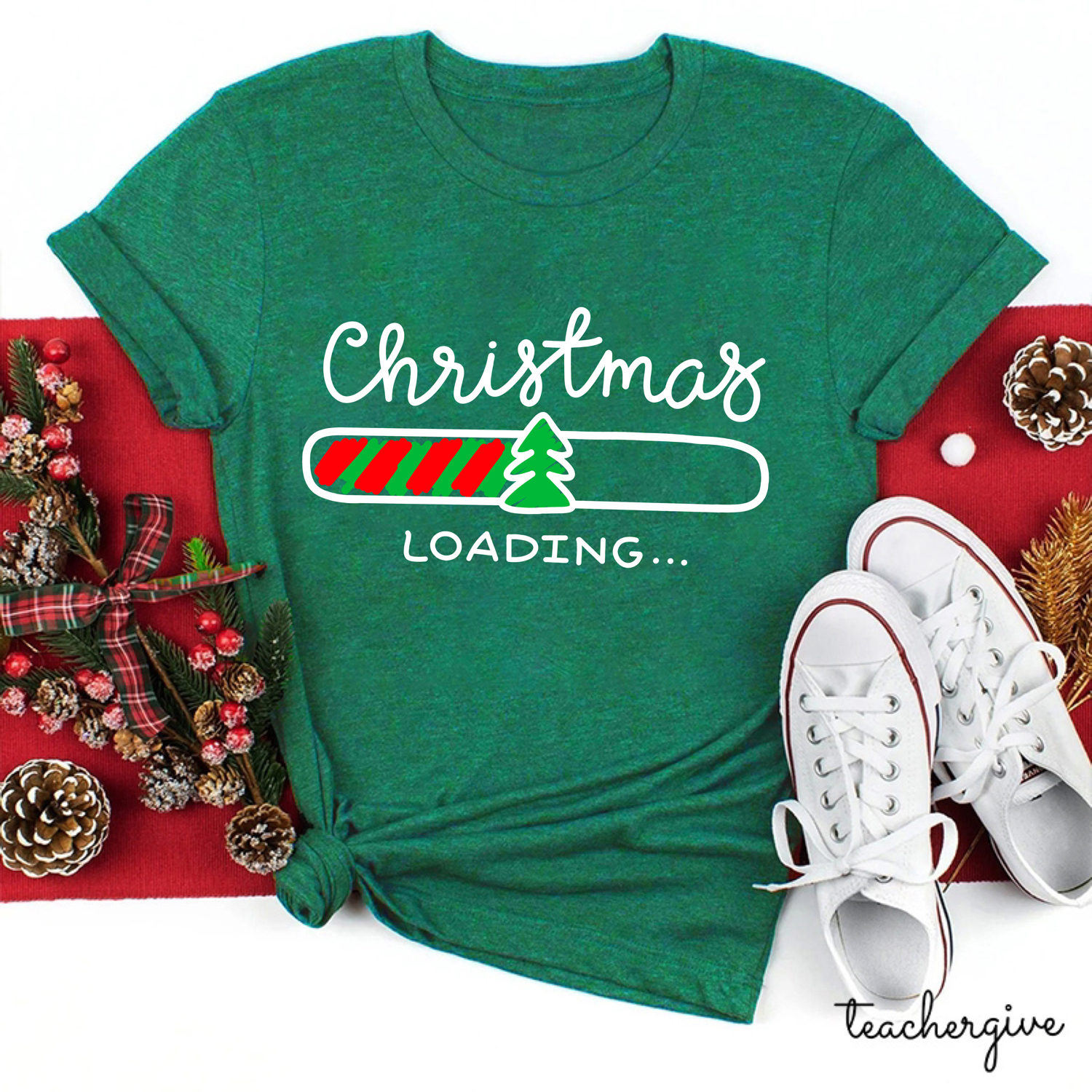 Christmas Loading Teacher T-Shirt