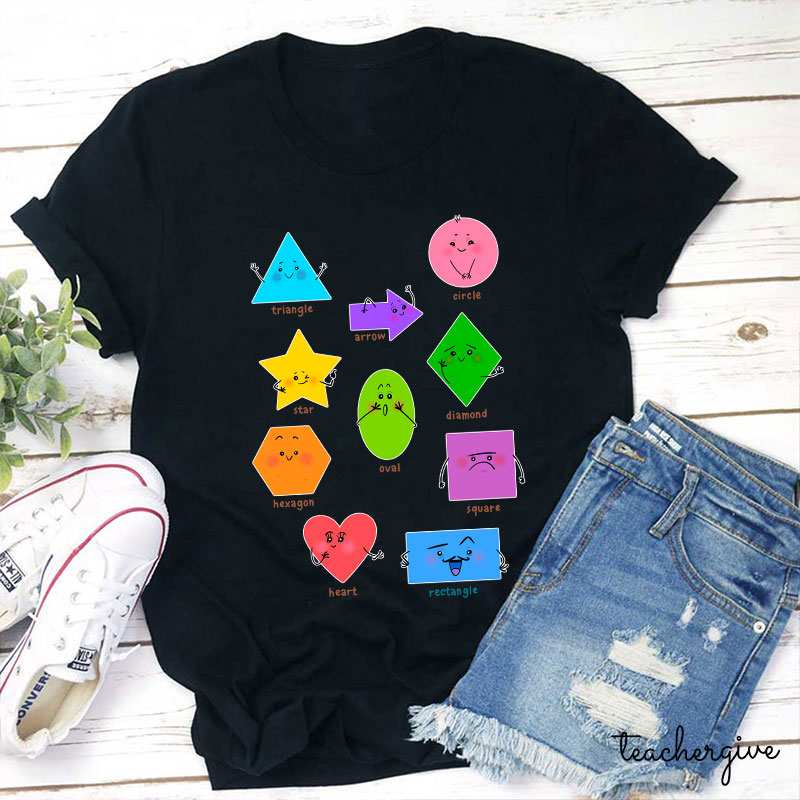Learn Shapes With Me Teacher T-Shirt