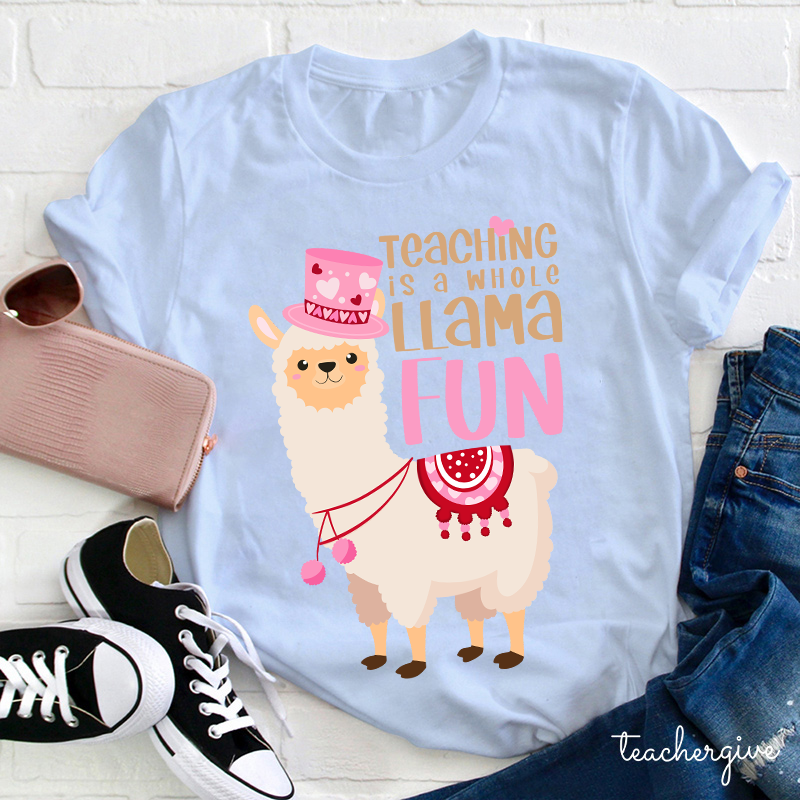 Teaching Is A Whole Llama Fun Teacher T-Shirt