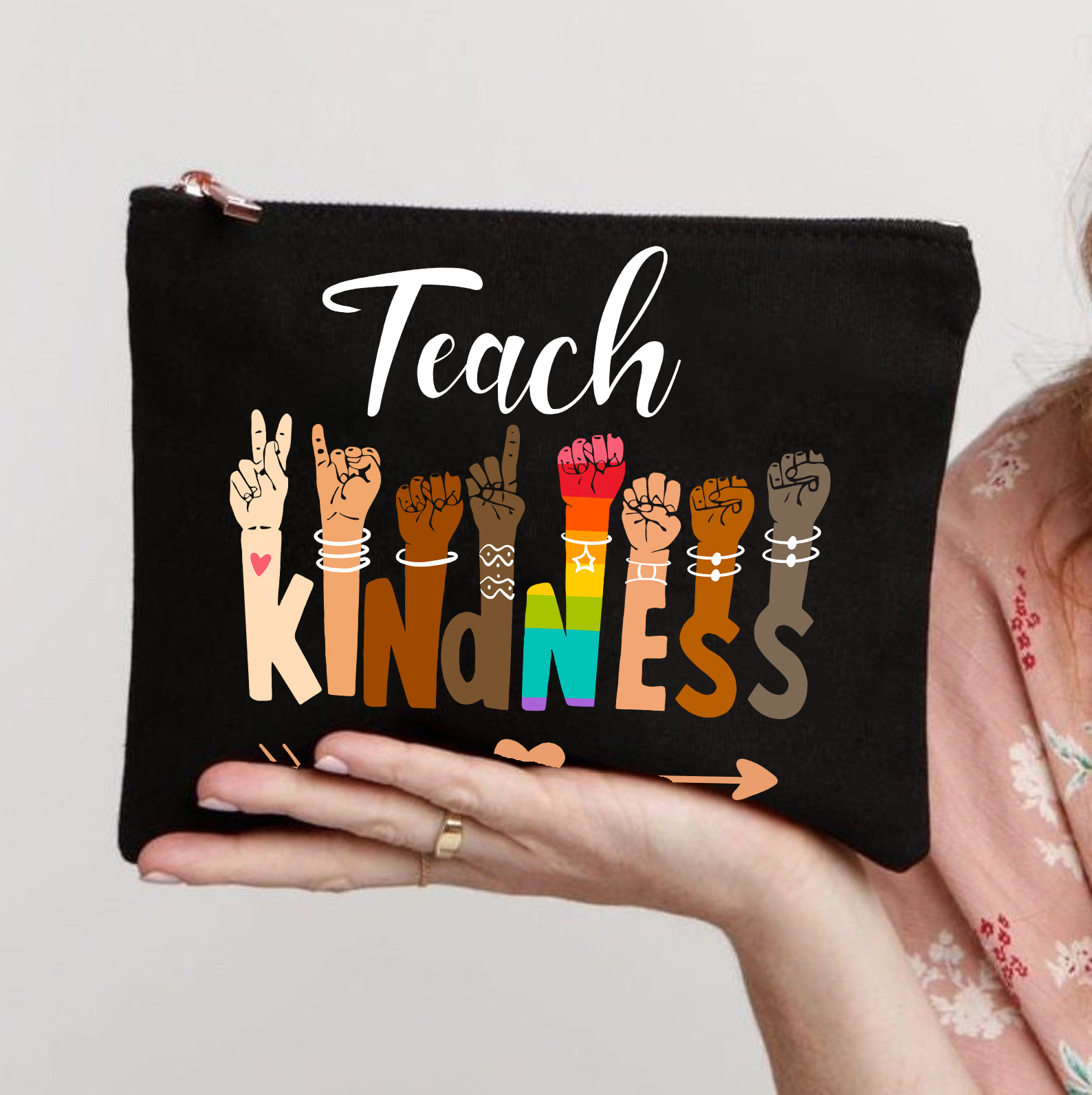 Teach Kindness Makeup Bag