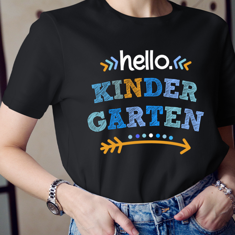 Personalized Hello Kindergarten Icecream Colors T-Shirt