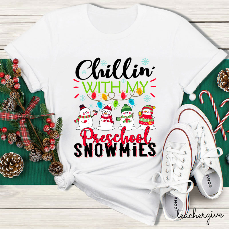 Personalized Chillin With My Snowmies Teacher T-Shirt