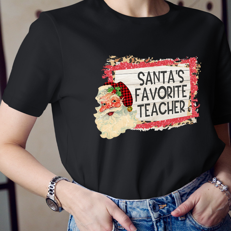 Santa's Favorite Teacher T-Shirt
