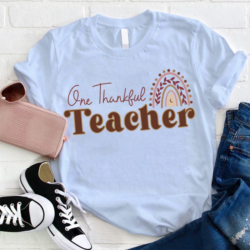One Thankful Teacher Thanksgiving Teacher T-Shirt