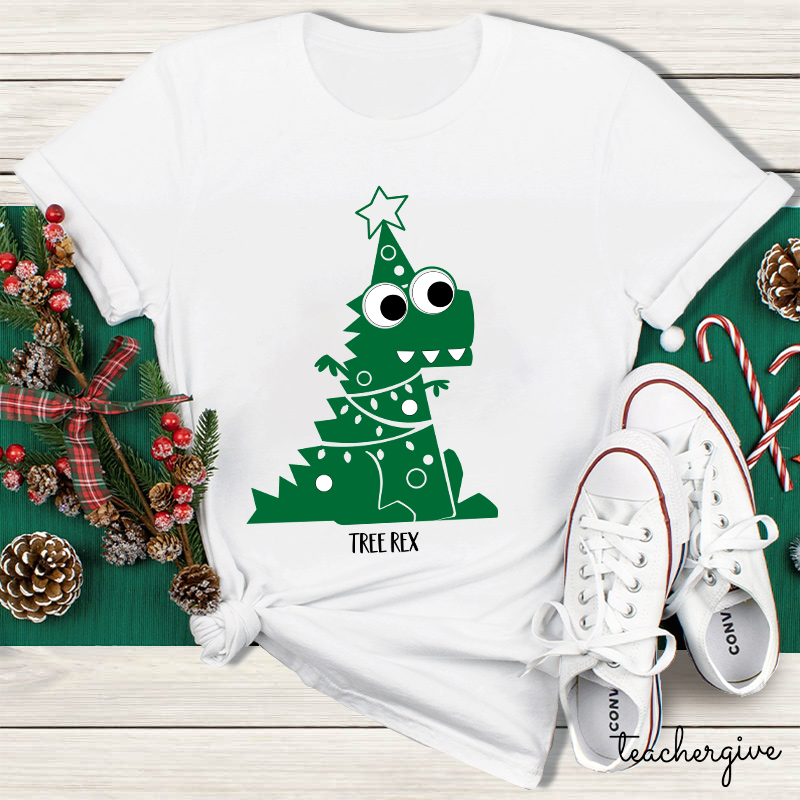 Tree Rex Christmas Teacher T-Shirt