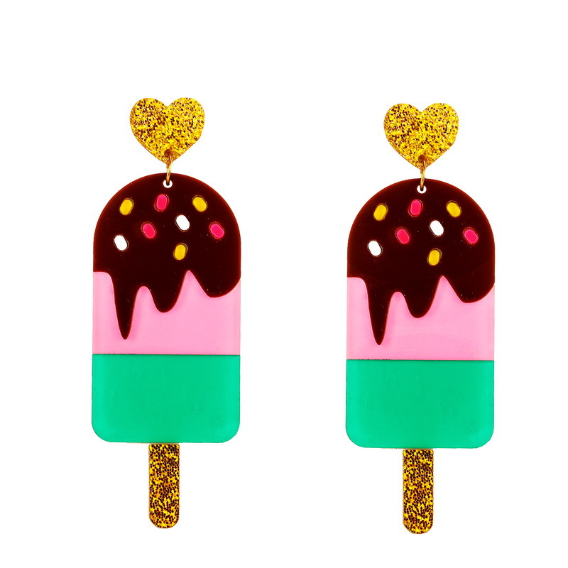 Cute Chocolate Icecream  Earrings