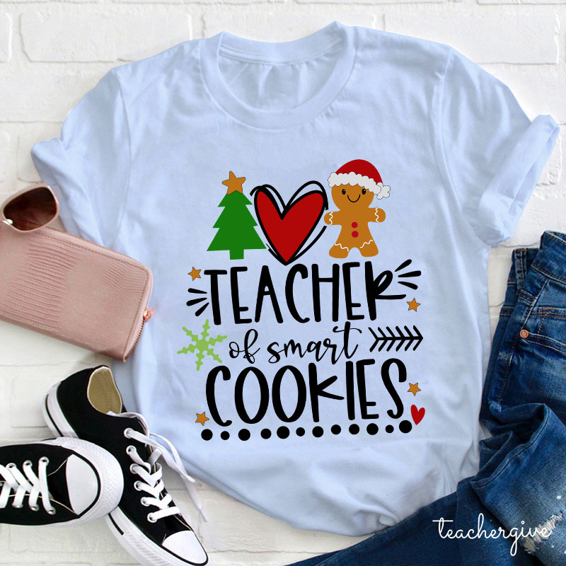 Teacher Of Smart Cookies Gingerbread Man Teacher T-Shirt
