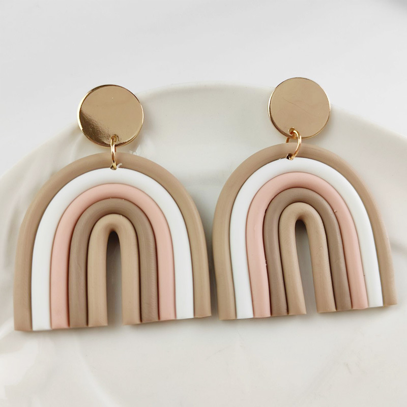 Clay Rainbow Fashion Earrings