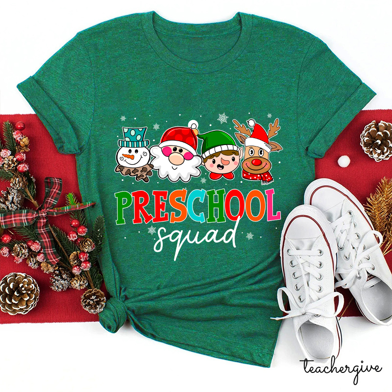 Personalized Christmas Crew Teacher T-Shirt