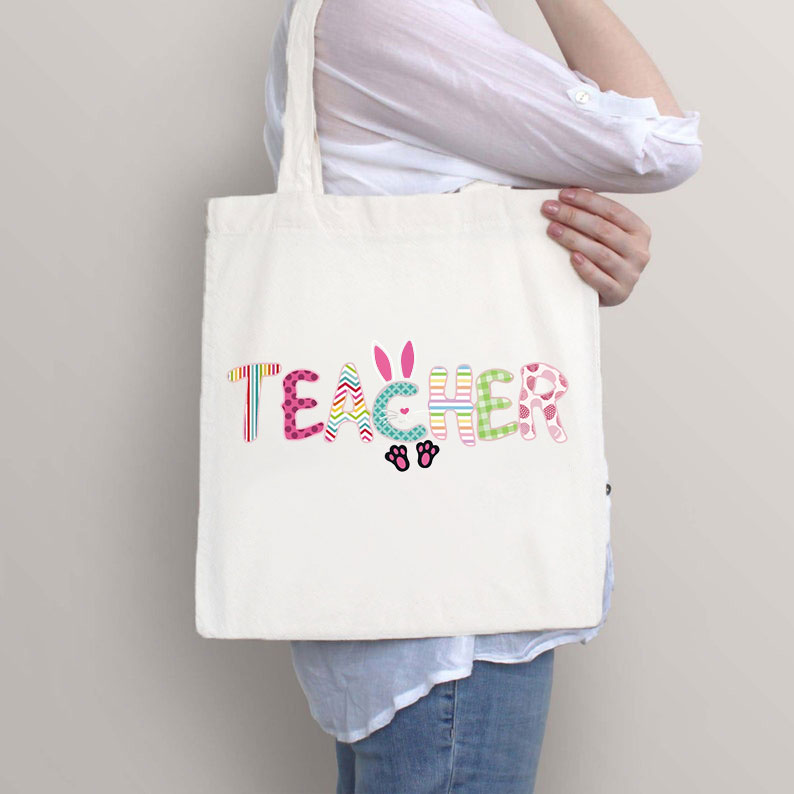 Teacher and Easter Bunny Tote Bags