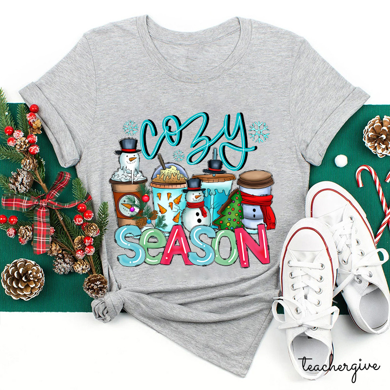 Cozy Season Coffee Day Teacher T-Shirt
