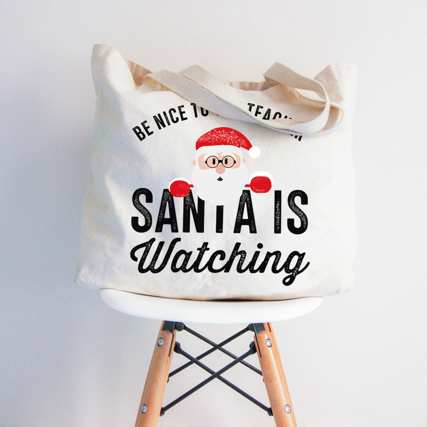 Christmas Be Nice To The Teacher Zip Tote Bag