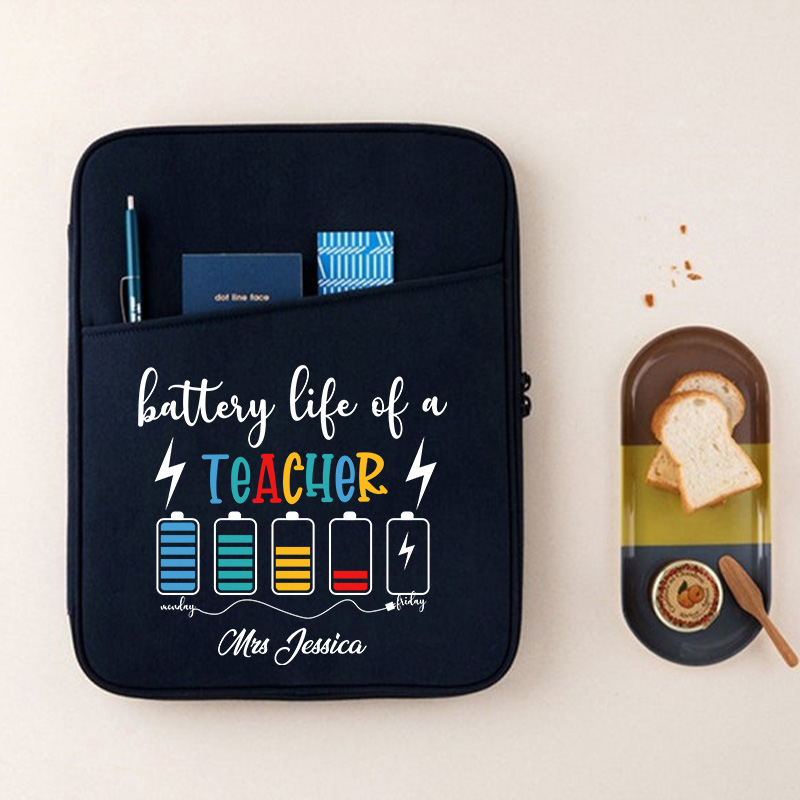 Personalized Battery Life Of A Teacher 13" MacBook Case