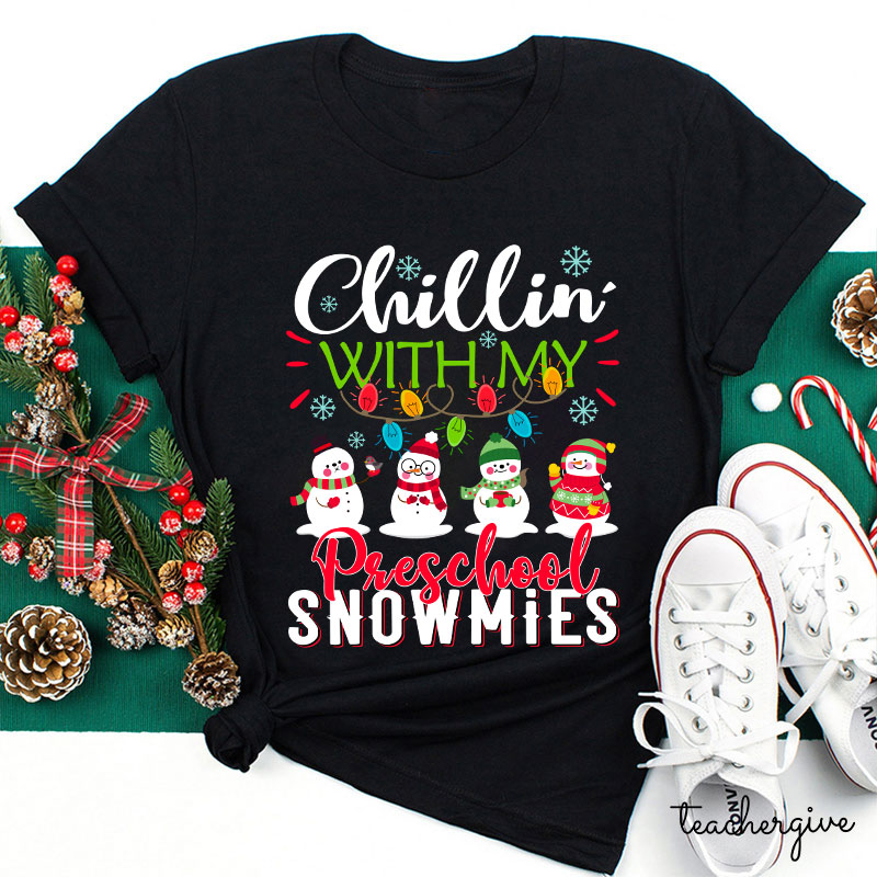 Personalized Chillin With My Snowmies Teacher T-Shirt
