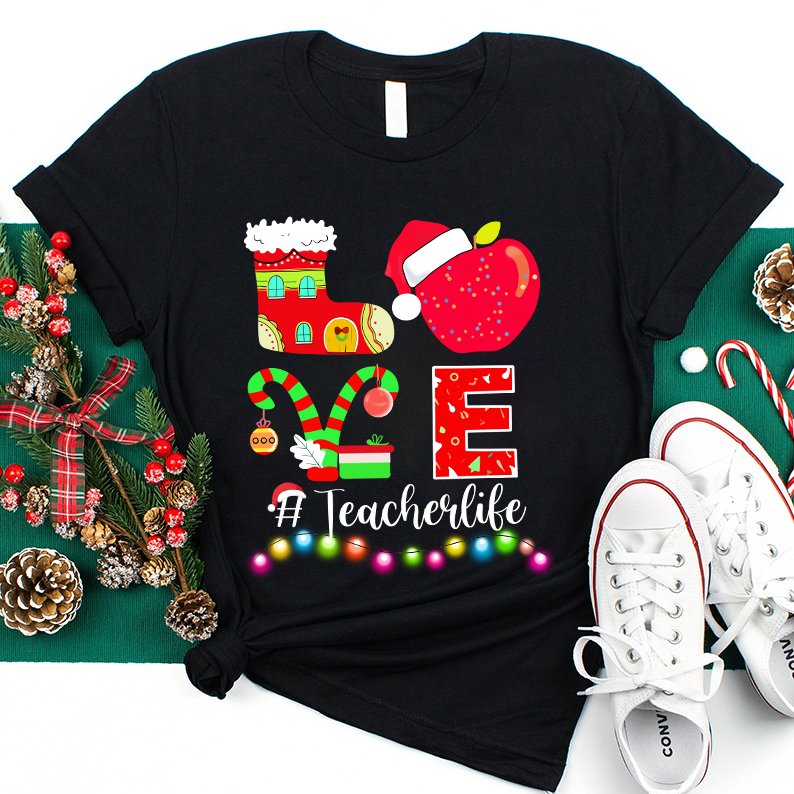 Christmas Love Teacherlife T-Shirt