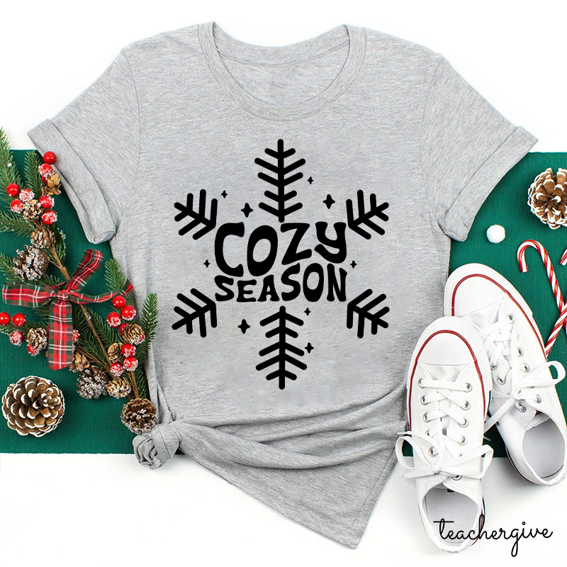Cozy Season Snowflake Teacher T-Shirt