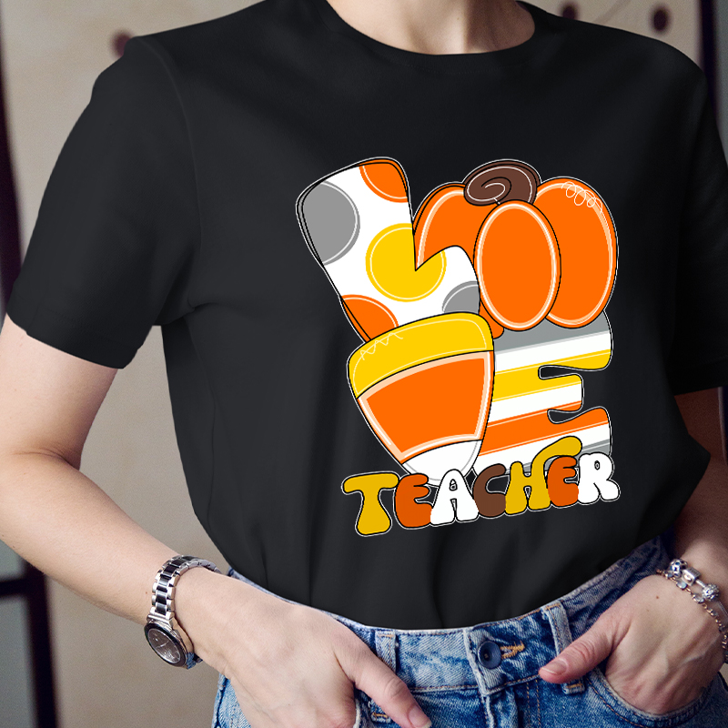 Candy Corn Love Teacher T-Shirt