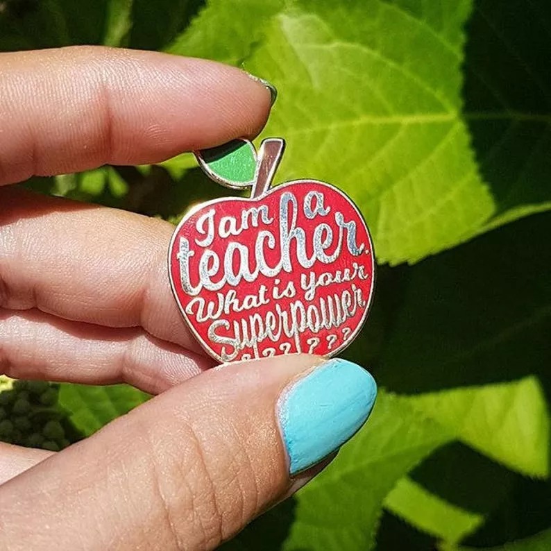 4 Pcs Teacher Enamel Pin Gift Idea