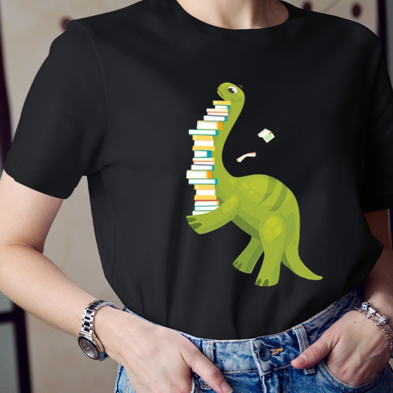 Book Dinosaur Heavy Knowledge Teacher T-Shirt