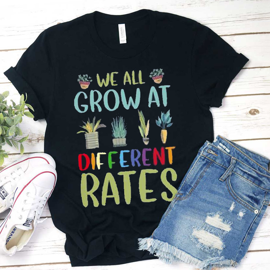 We All Grow At Different Rates Leaves T-Shirt