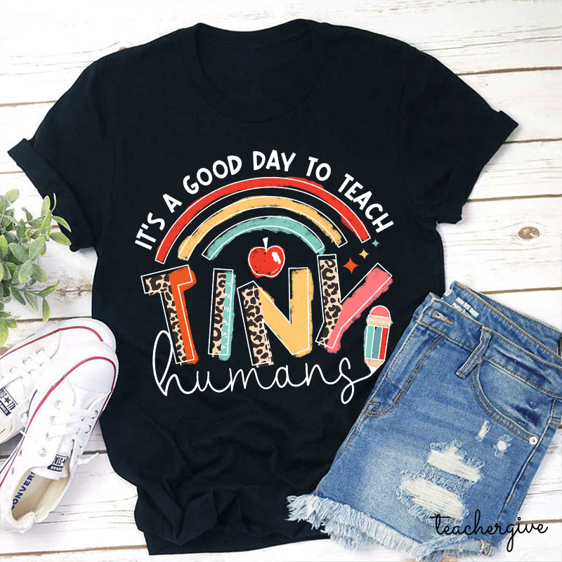 It's A Good Day To Teach Tiny Humans Rainbow Teacher T-Shirt