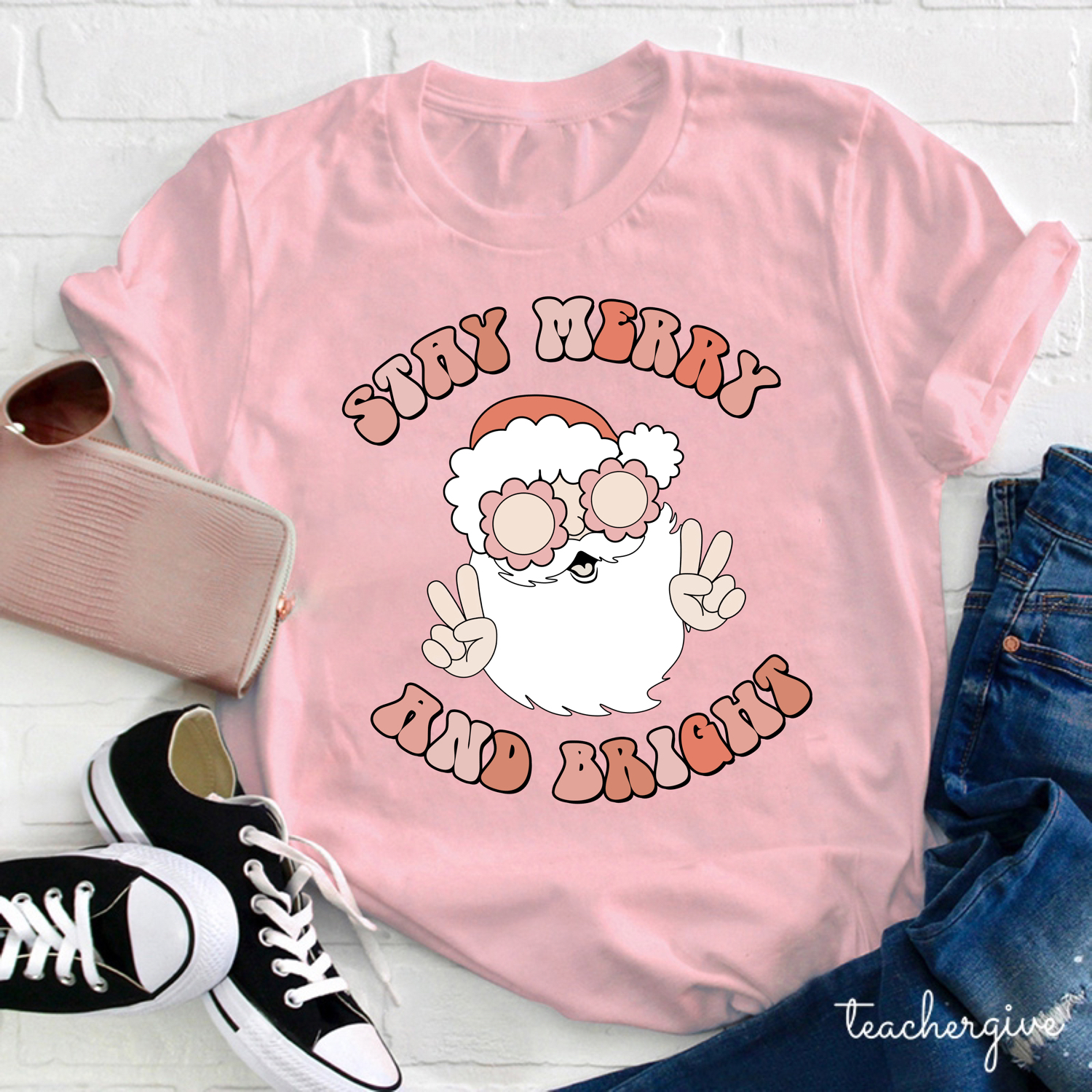 Stay Merry And Bright Teacher T-Shirt