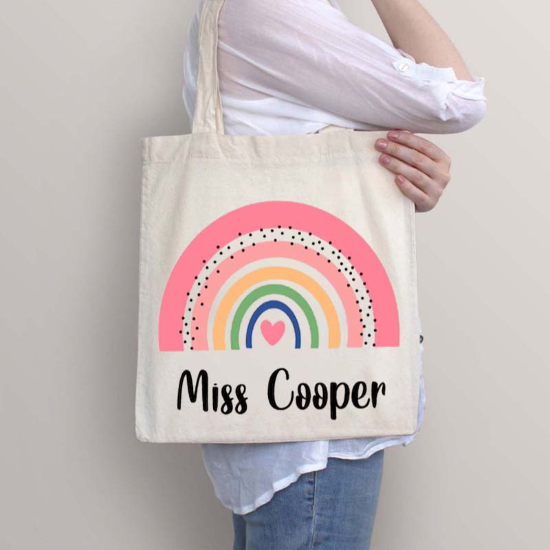 Personalized Teacher Gift Tote Bag