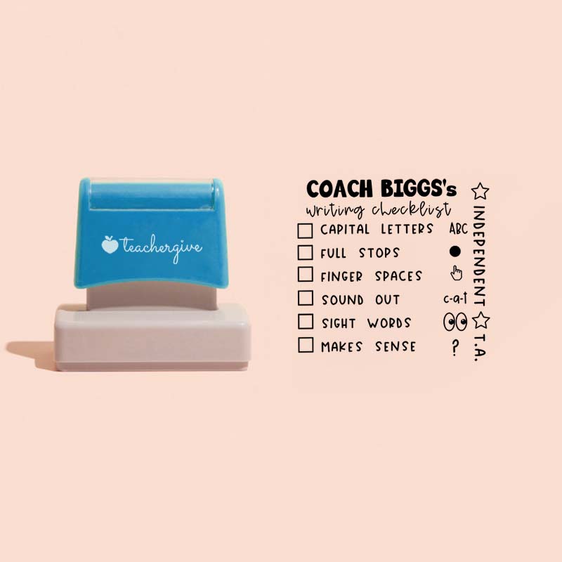 Personalized Junior Writing Checklist Teacher Large Rectangle Stamp