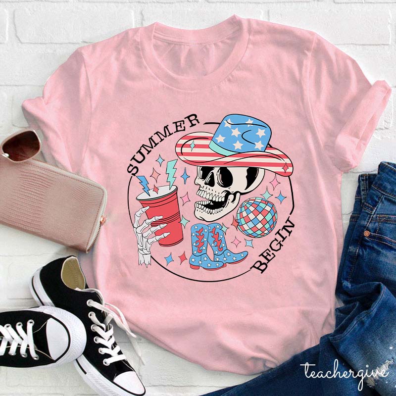 Summer Vacation Begin Teacher T-Shirt