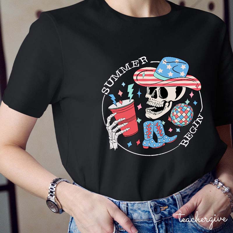 Summer Vacation Begin Teacher T-Shirt