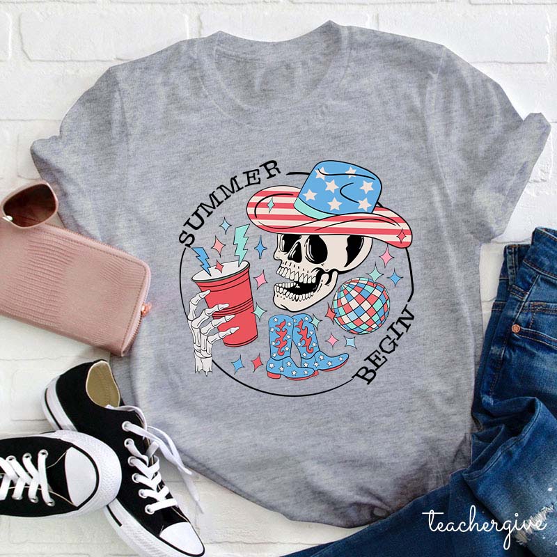 Summer Vacation Begin Teacher T-Shirt