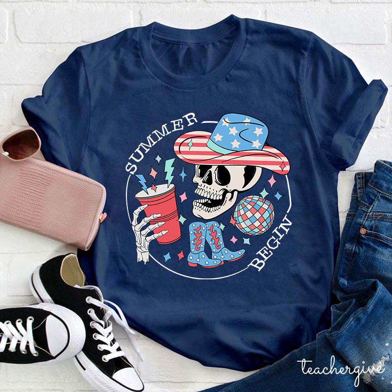 Summer Vacation Begin Teacher T-Shirt