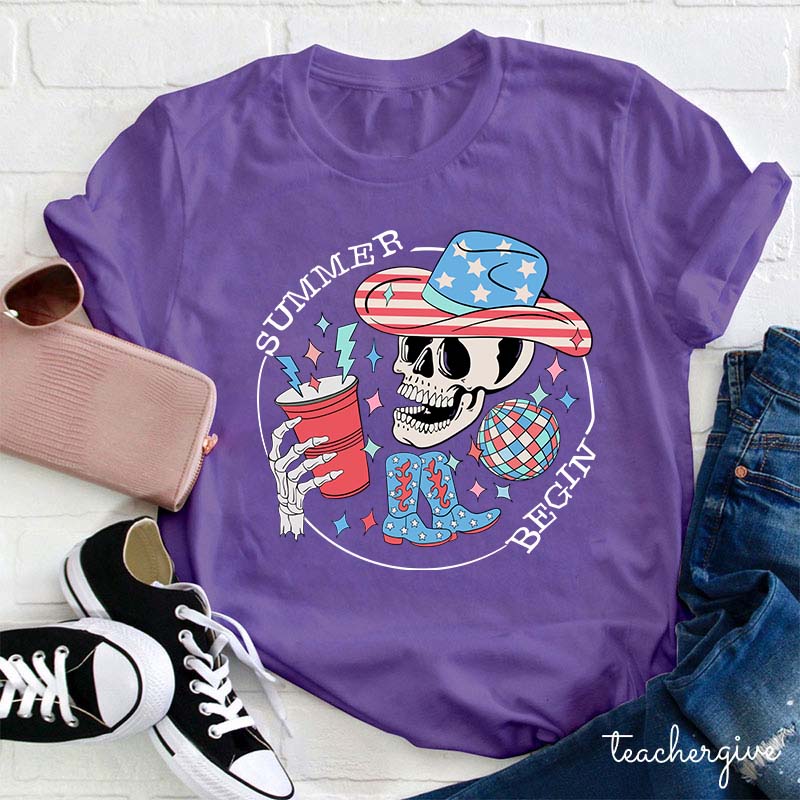 Summer Vacation Begin Teacher T-Shirt