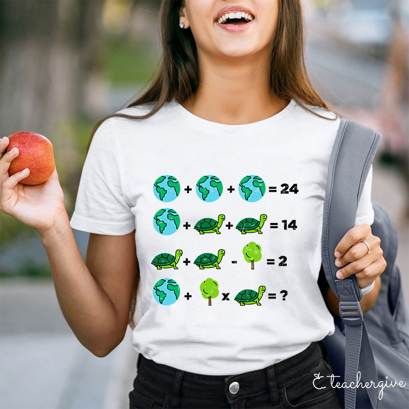 Earth Addition And Subtraction Teacher T-Shirt