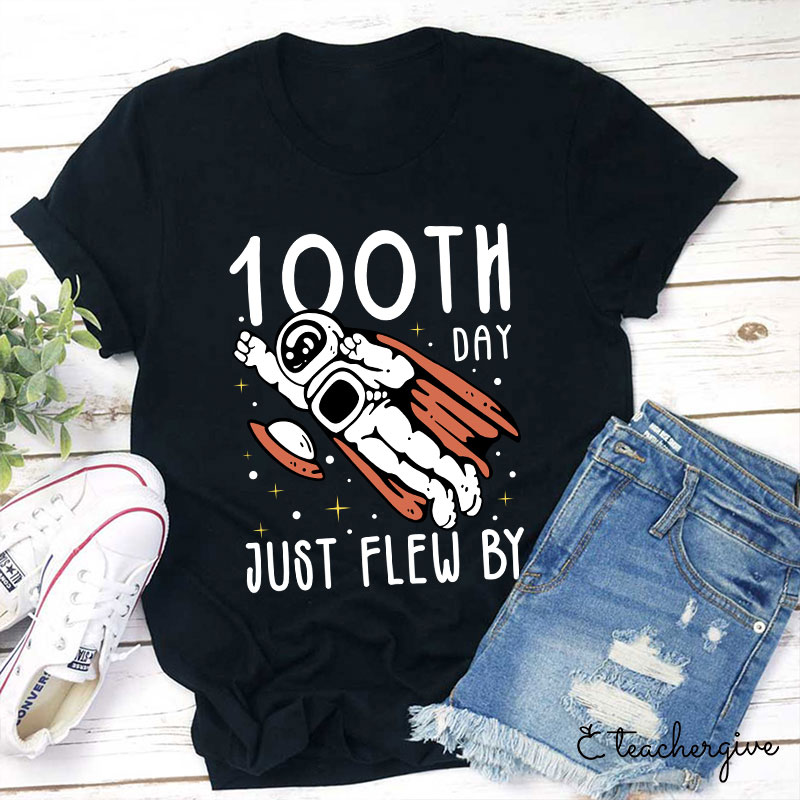 100th Day Just Flew By Teacher T-Shirt