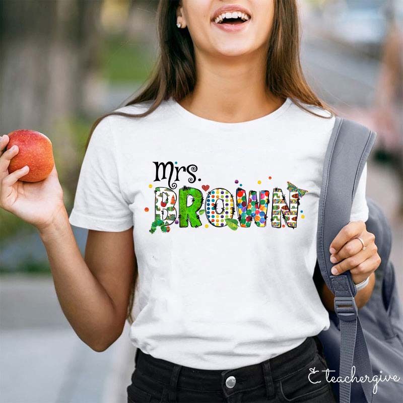 Personalized Very Hungry Teacher T-Shirt