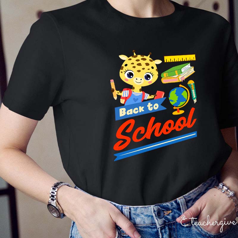 Giraffe Goes Back To School T-Shirt