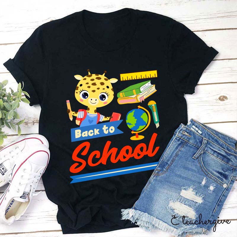 Giraffe Goes Back To School T-Shirt