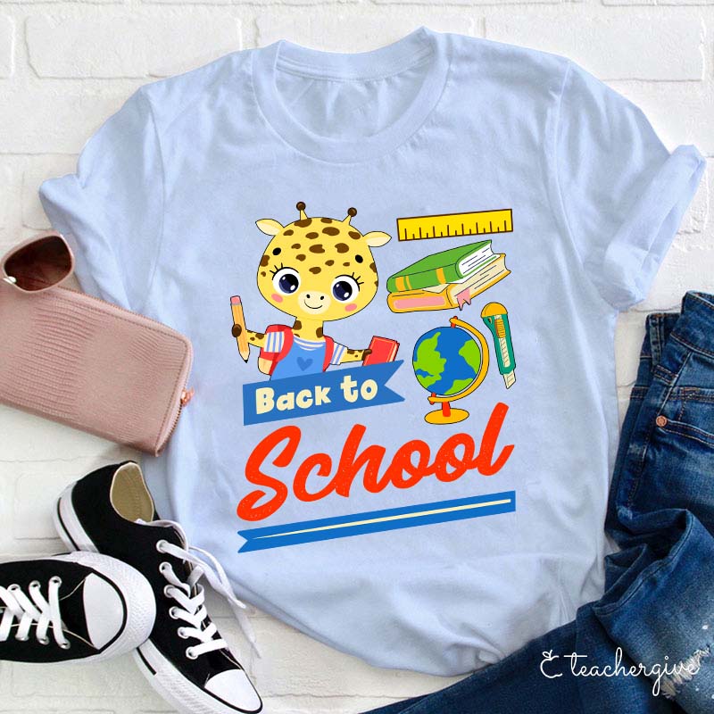 Giraffe Goes Back To School T-Shirt