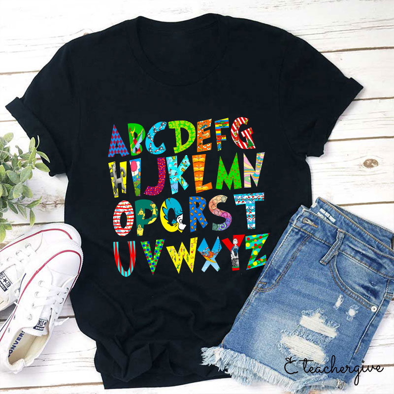 Colorful Alphabet Cute Teacher T-Shirt